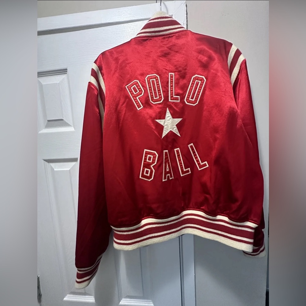 NWT Polo Ralph Lauren Polo Ball Bomber Varsity Jacket Sz L